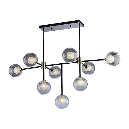 PENDENTE STARTEC MANHATTAN PRETO E DROURADO