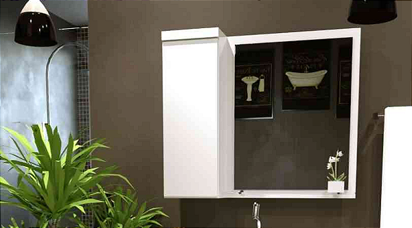 ESPELHEIRA FIMAP VENEZA 57,2CM BRANCO RETRO