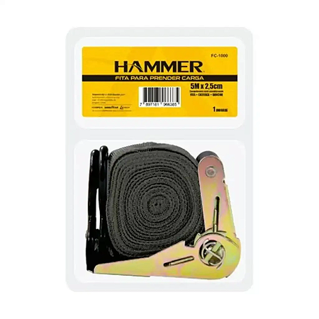 CINTA AMAR CARGA 5M NYL HAMMER PRETA