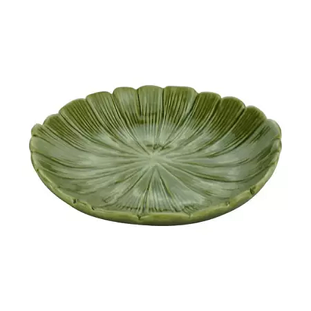 PRATO DE CERÂMICA BANANA LEAF VERDE 16X16X3