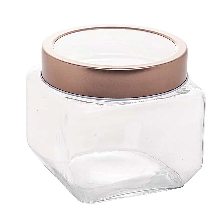 POTE VIDRO COM TAPA  ACRILA 800ML LYOR