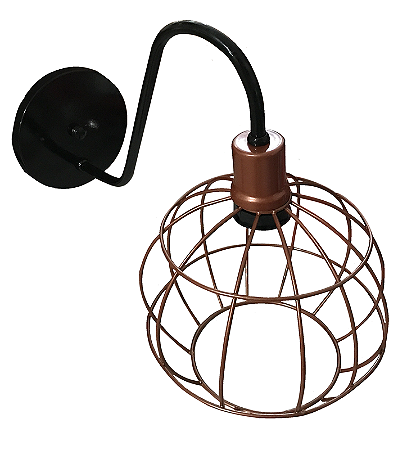 ARANDELA GLOBE MUNDIAL LUZ COBRE