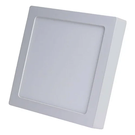 PLAFON LED SOBREPOR QUADRADO 25W LUZ BRANCO QUENTE LECI