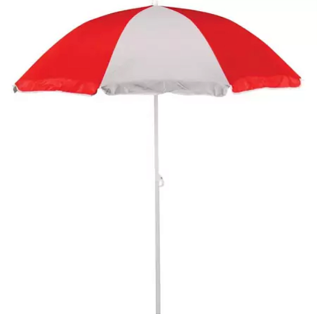 GUARDA SOL VERMELHO E PRATA 1,80M MOR