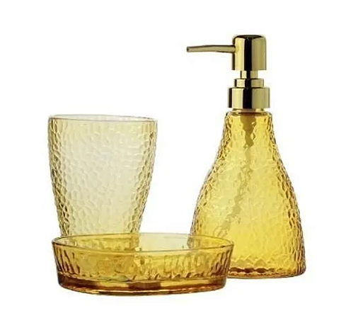 CONJUNTO COM 3 PEÇAS PARA BANHEIRO ELEGANT AMBAR 4409
