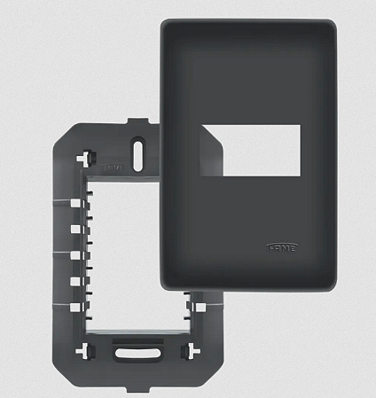CONJUNTO FAME HABITAT BLACK PLACA 4X2 1 POSTO