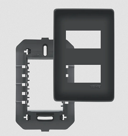 CONJUNTO FAME HABITAT BLACK PLACA 4X2 2 POSTO SEPARADO