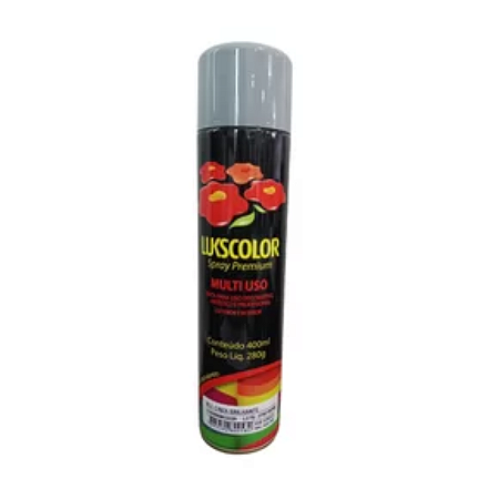TINTA SPRAY LUKSCOLOR CINZA PLACA BRILHANTE