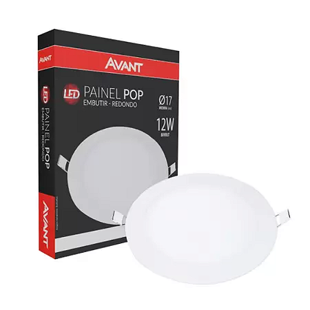 PLAFON LED SOBREPOR REDONDO 12W 17CM 6500K AVANT