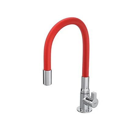 TORNEIRA COZINHA BANCADA HYDRAMOTION CROMADO COM VERMELHO