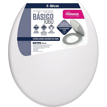 ASSENTO SANITÁRIO SOBREPOR BÁSICO PLÁSTICO BRANCO ASTRA