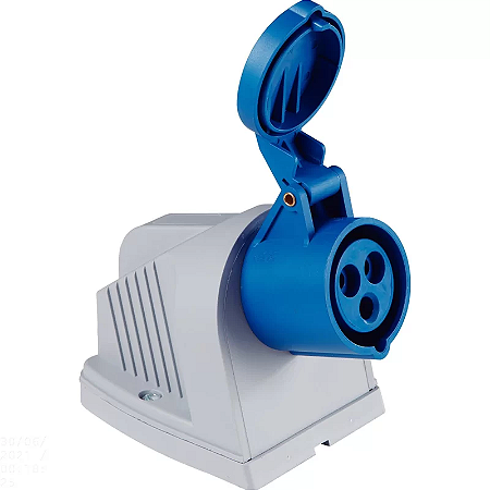 TOMADA SOBREPOR 2P+T 32A 6H 220V AZUL TRAMONTINA