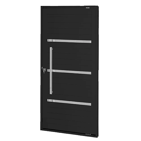 PORTA PIVOTANTE PRETO SUBLIME SEM FRISO 217X115CM DIREITA
