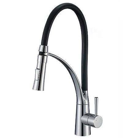 TORNEIRA PRATIC GOURMET LUXO PRETO E  CROMADO MONOCOMANDO