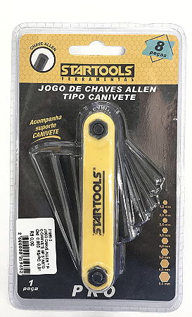JOGO CHAVE ALLEN TIPO CANIV 8P STARTOOLS PRETA