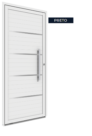 PORTA VITROL PIVOLTANTE LAMINADA SEM FRISO PRETA 100X210 ESQUERDA