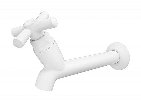 TORNEIRA TIGRE 15CM TANQUE CROSS BRANCO 1"