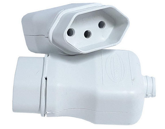 PINO FEMEA 2P+T 10A  BRANCO LIDERPLUS