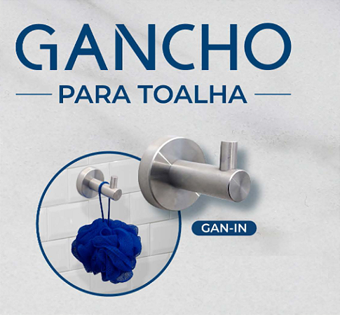 GANCHO PARA TOALHA INOX FLVX