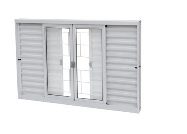 VENEZIANA CRV IDEAL COM GRADE QUADRADA 200X120X12 BRANCO