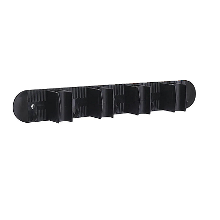 PORTA VASSOURA COM 4 GANCHOS PRETO NITRON