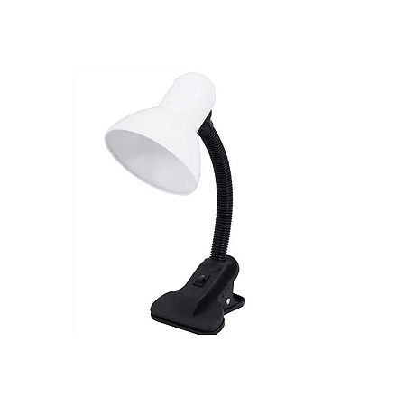LUMINARIA DE MESA COM GARRA E-27 BRANCA