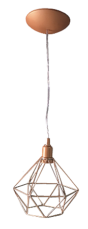 PENDENTE DIAMANTE ARAMADO COBRE