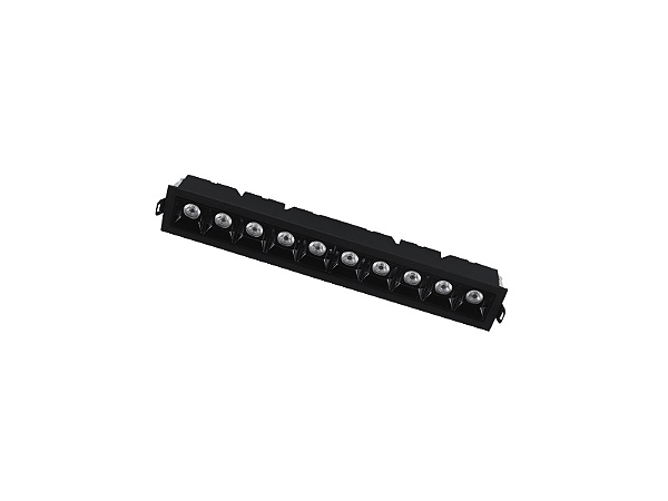 SPOT LED EMBUTIR LUZ PONT 20W 2700K PRETO TASCHIBRA