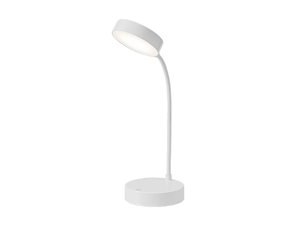 LUMINÁRIA MESA LED PUCK RECARREGÁVEL BRANCO TASCHIBRA