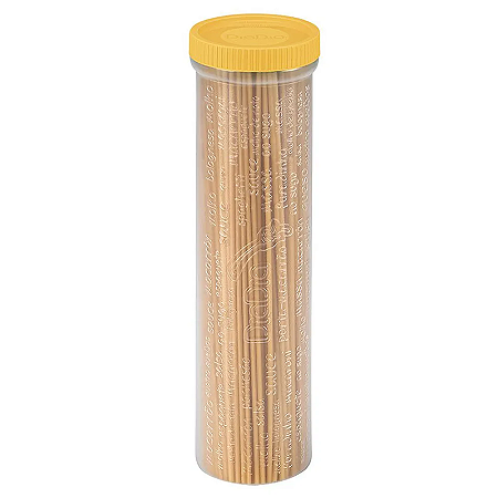 PORTA MACARRÃO 950ML SANREMO TRANSPARENTE COM TAMPA AMARELO