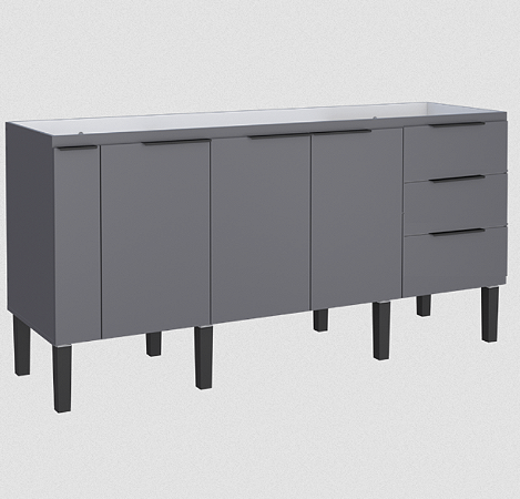GABINETE COZIMAX COZINHA JUPITER CINZA 1535M