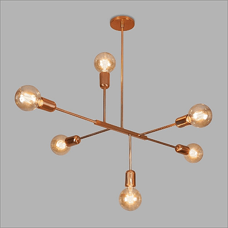 PENDENTE SPUTNIK GOLD 6LAMP E27 53X150MM