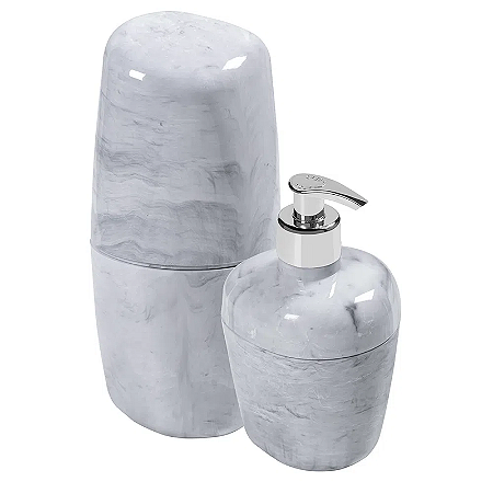 KIT PARA BANHEIRO PORTA ESCOVA MAIS PORTA SABONETE