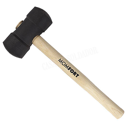 MARTELO BORRACHA 80MM PRETO MOMFORT