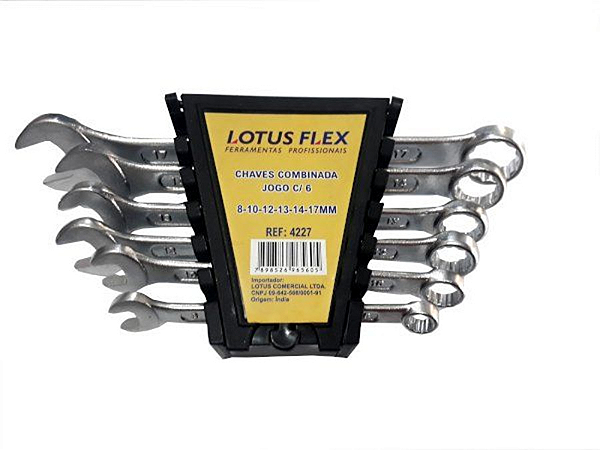 KIT JOGO CHAVE COMBINADA JOGO 6 PEÇAS LOTUS