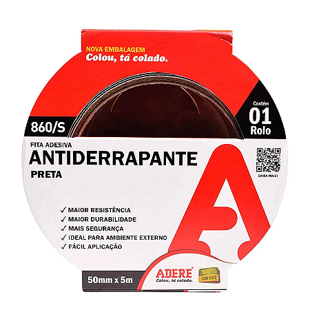 FITA ANTIDERRAPANTE ADERE 50MMX5M 860S TRANSPARENTE