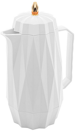 GARRAFA TÉRMICA PLÁSTICO 1L DIAMOND BRANCO