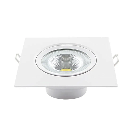SPOT LED EMBUTIR QUADRADO 5W LUZ BRANCA QUENTE AVANT