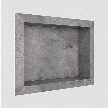 NICHO COZIMAX DIAMANTE 40X30 PORCELANATO CINZA