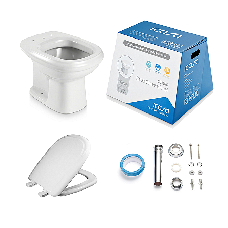 KIT ICASA BACIA CONVENCIONAL+KIT SABATINI BRANCO