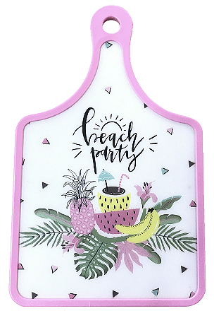 TÁBUA DE CORTE ESTAMPADA ROSA