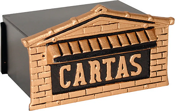 CAIXA CORREIO OURO MURO/GRADE COLONIAL FERRO