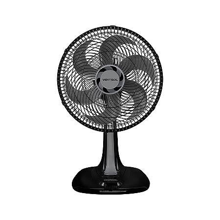 VENTILADOR OSCILANTE MESA TURBO 6P 30CM PRETO 127V