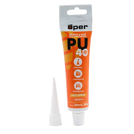 COLA PU 40 CONSTRUÇÃO BRANCO 80G BISNAGA OPER