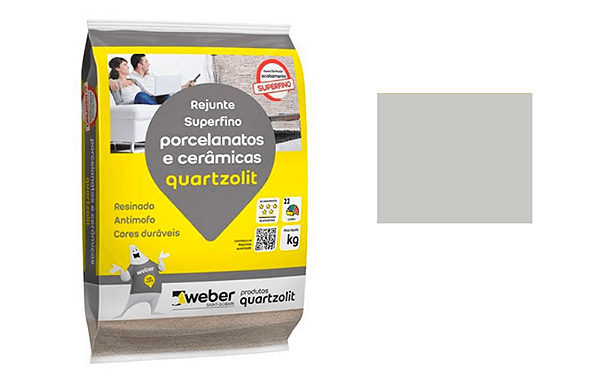REJUNTE PORCELANATO QUARTOZOLIT 1KG CINZA PLATINA