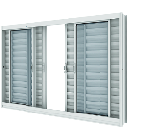 VENEZIANA VITROLAR 6 FOLHAS 150X100X12 SEM GRADE BRANCO