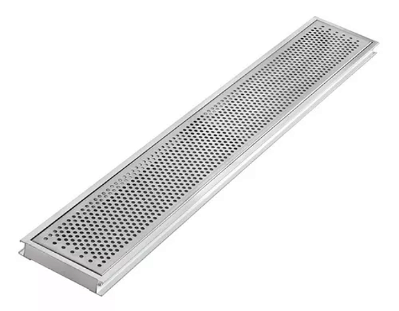 GRELHA PERFURADO INOX AGUA PLUVIAL 10X50