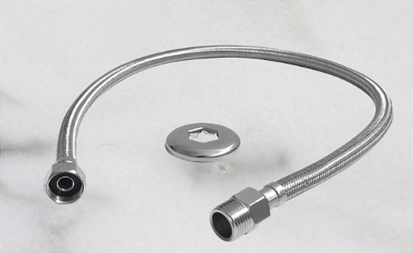 ENGATE FLEXÍVEL TRANÇADA INOX 40CM