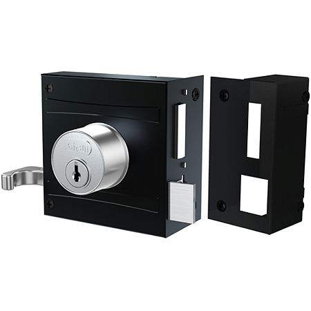 FECHADURA STAM 701/80 ESPELHO INOX PRETO FOSCO