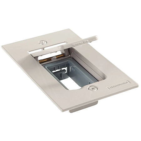 TAMPA MODULAR 1 POSTO 4X2 PARA PISO CINZA